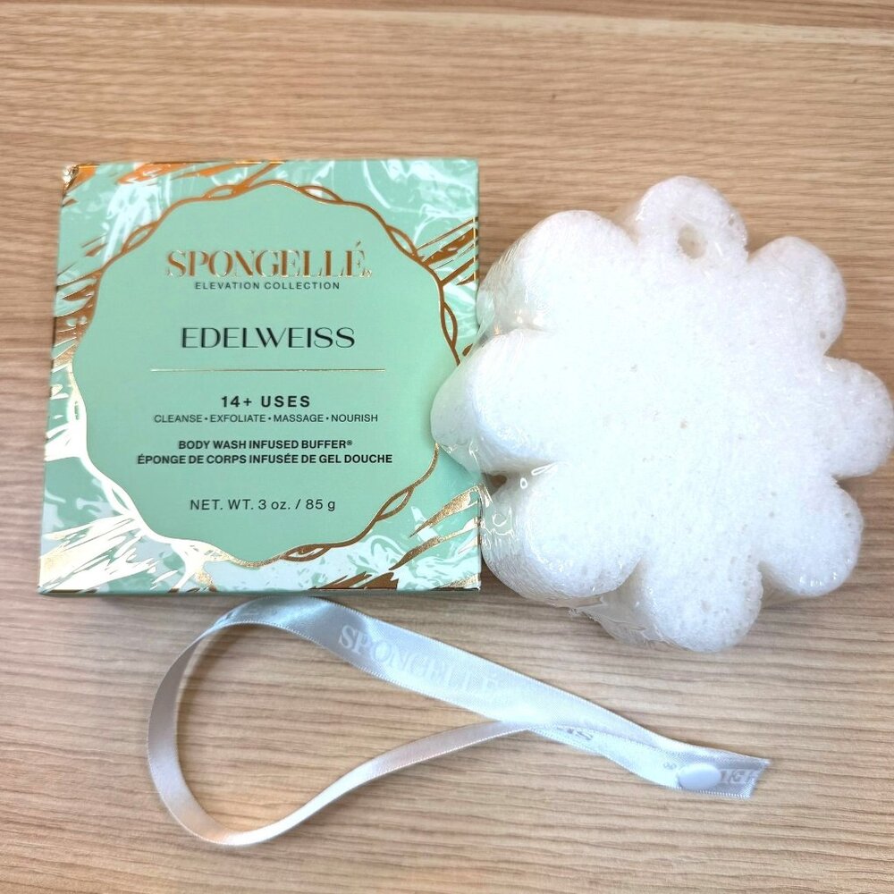 Spongelle Edelweiss Body Wash Infused Buffer Beauty Treatment 3 Oz 14+ Uses